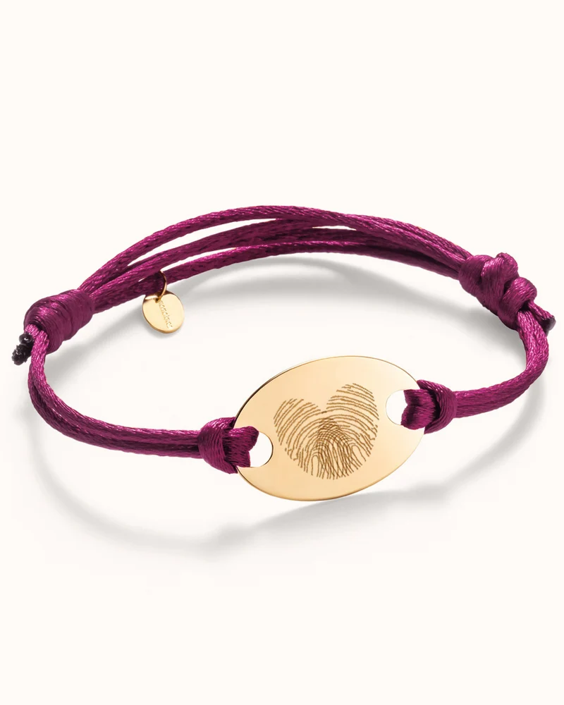 Vingerafdruk Oval Armband - Verguld - Gepersonaliseerde Armband