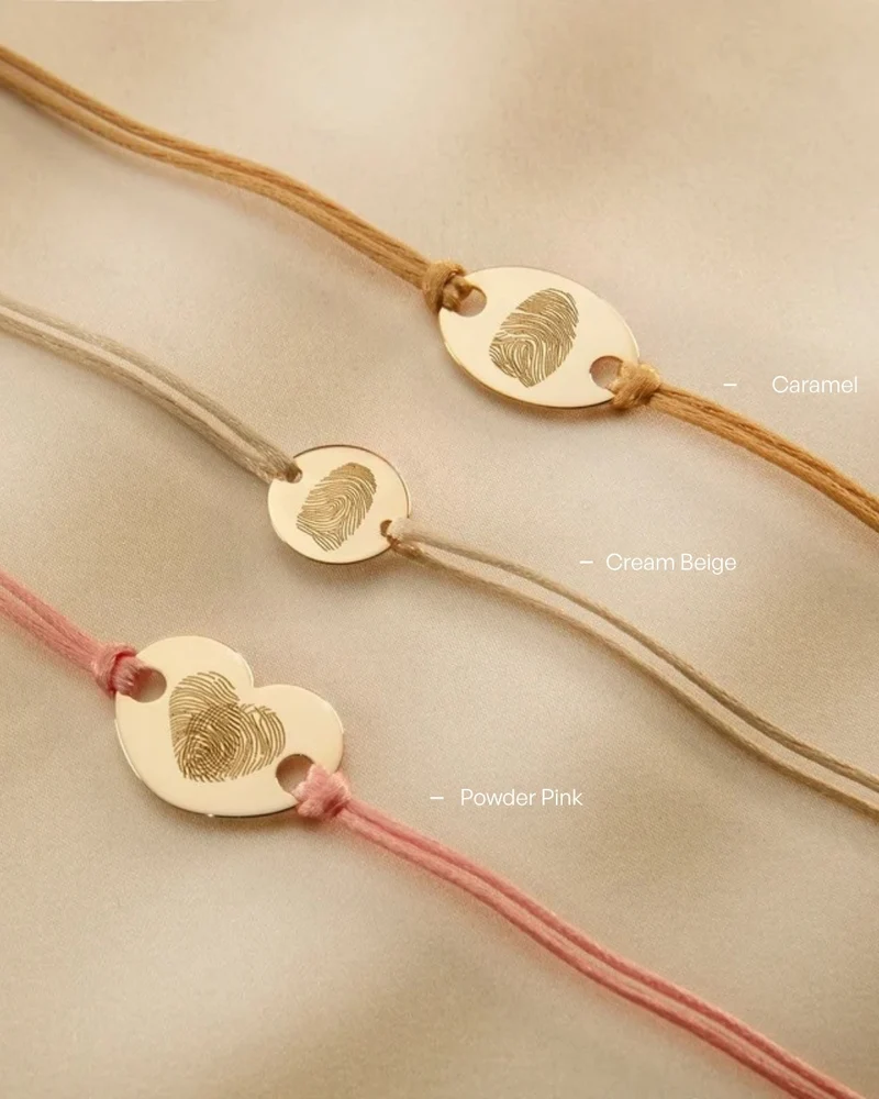 Vingerafdruk Oval Armband - Verguld - Gepersonaliseerde Armband
