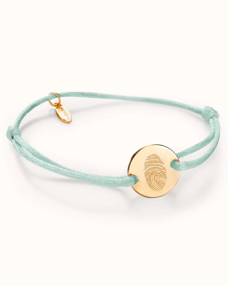 Vingerafdruk Round Armband - Verguld - Gepersonaliseerde Armband