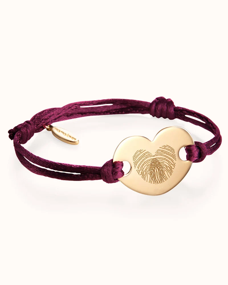 Vingerafdruk Heart Armband - Verguld - Gepersonaliseerde Armband