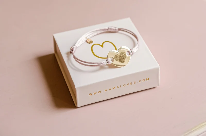 Vingerafdruk Heart Armband - Verguld - Gepersonaliseerde Armband
