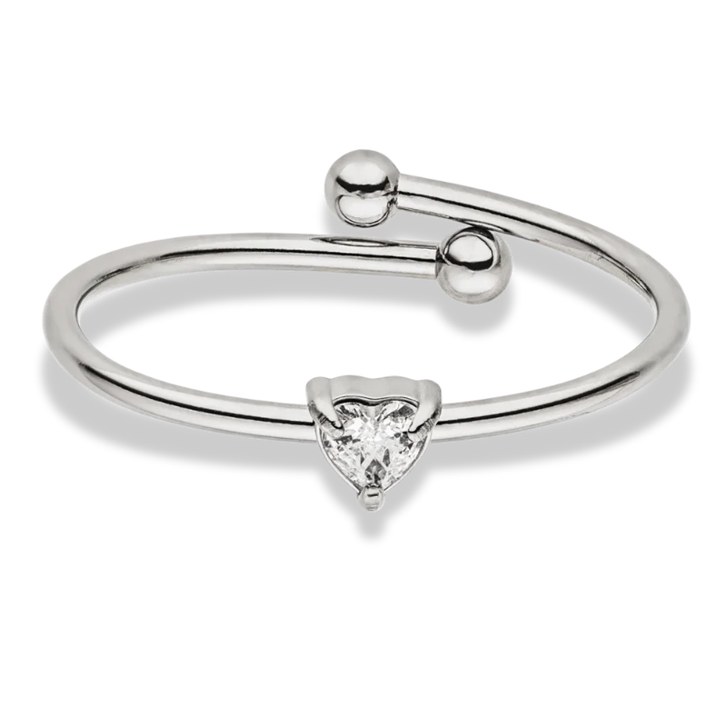 Simple Heart Ring 18K Vergoldet