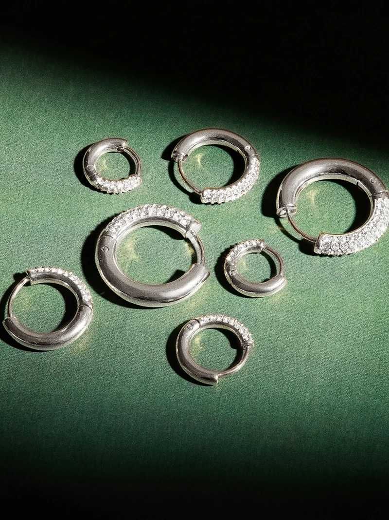 Twinkle Split Ohrringe Set Silber