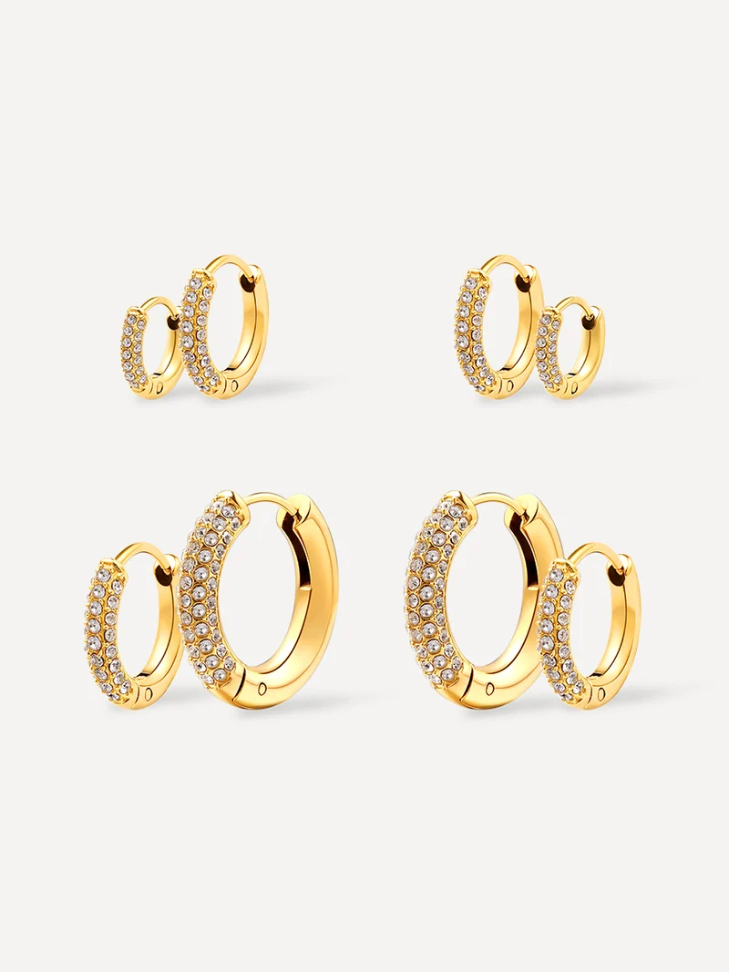 Twinkle Split Ohrringe Set Gold