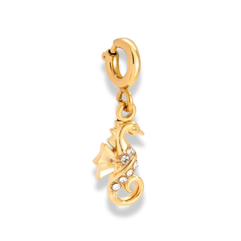 Seahorse Charm 14K Vergoldet