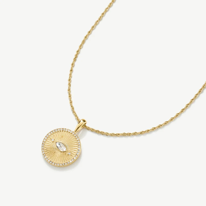 Gold Evil Eye Talisman Necklace