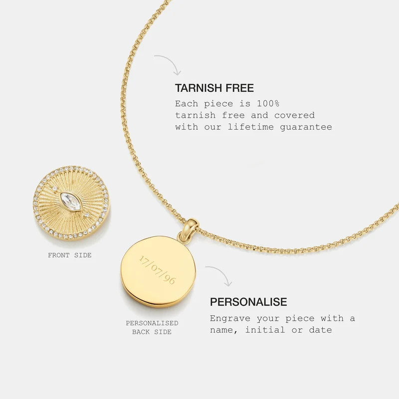 Gold Evil Eye Talisman Necklace