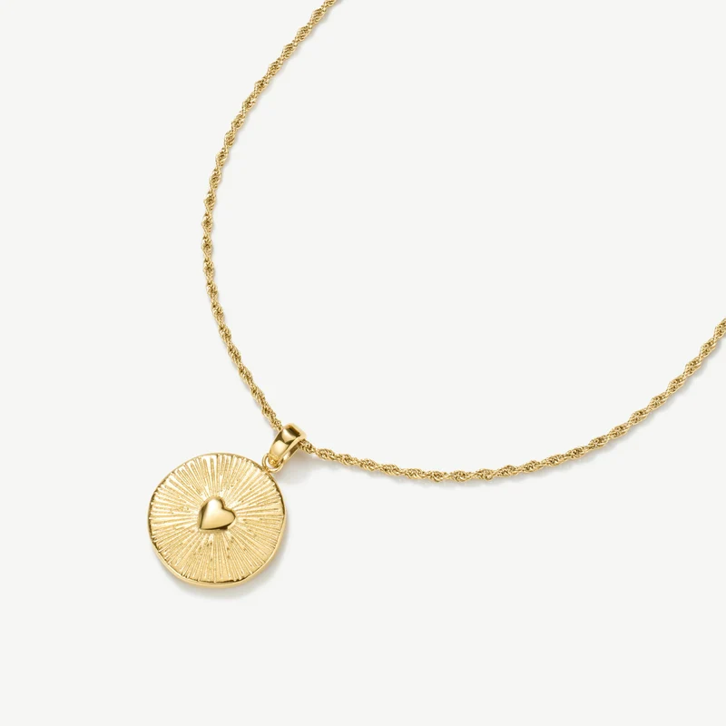 Gold Heart Talisman Necklace