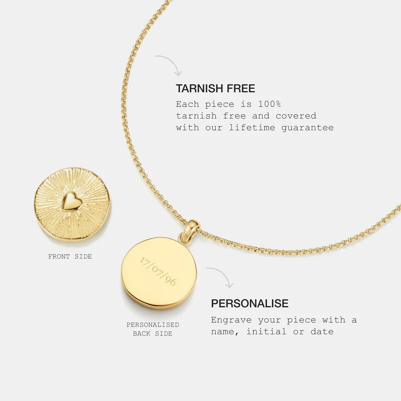 Gold Heart Talisman Necklace