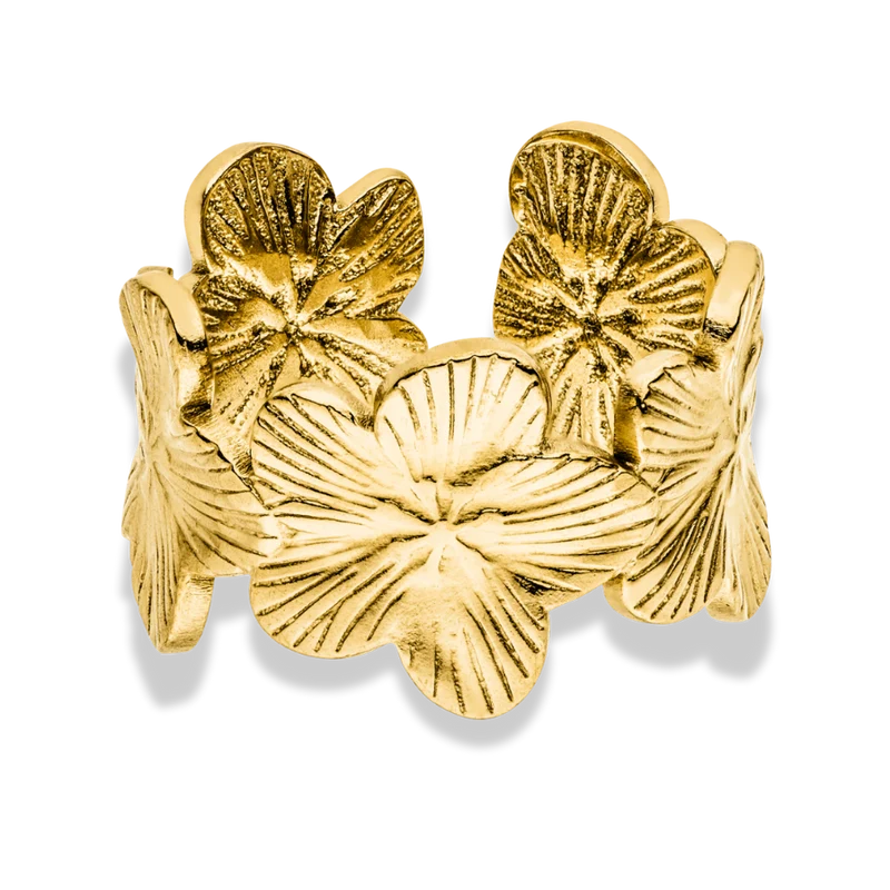 Golden Blossom Ring 14K Vergoldet