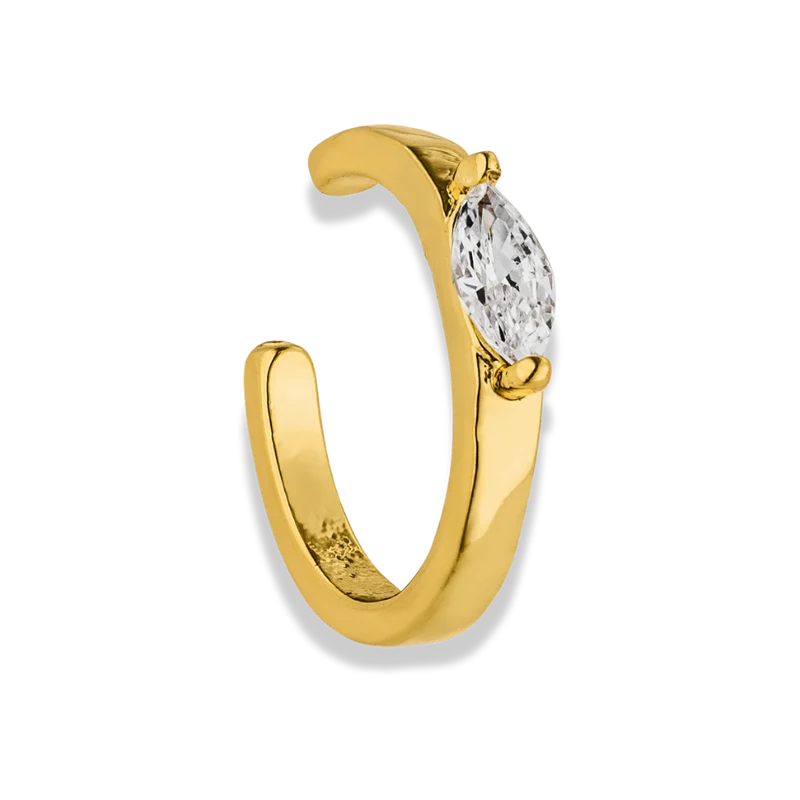 Marquise Pave Earcuff 18K Vergoldet