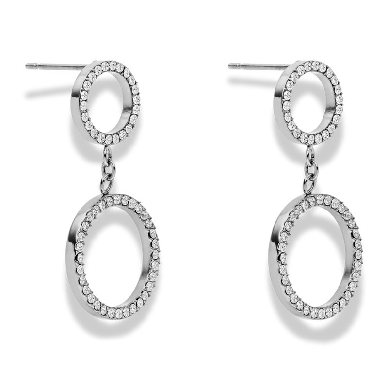 Pave Double Karma Ohrstecker 14K Vergoldet