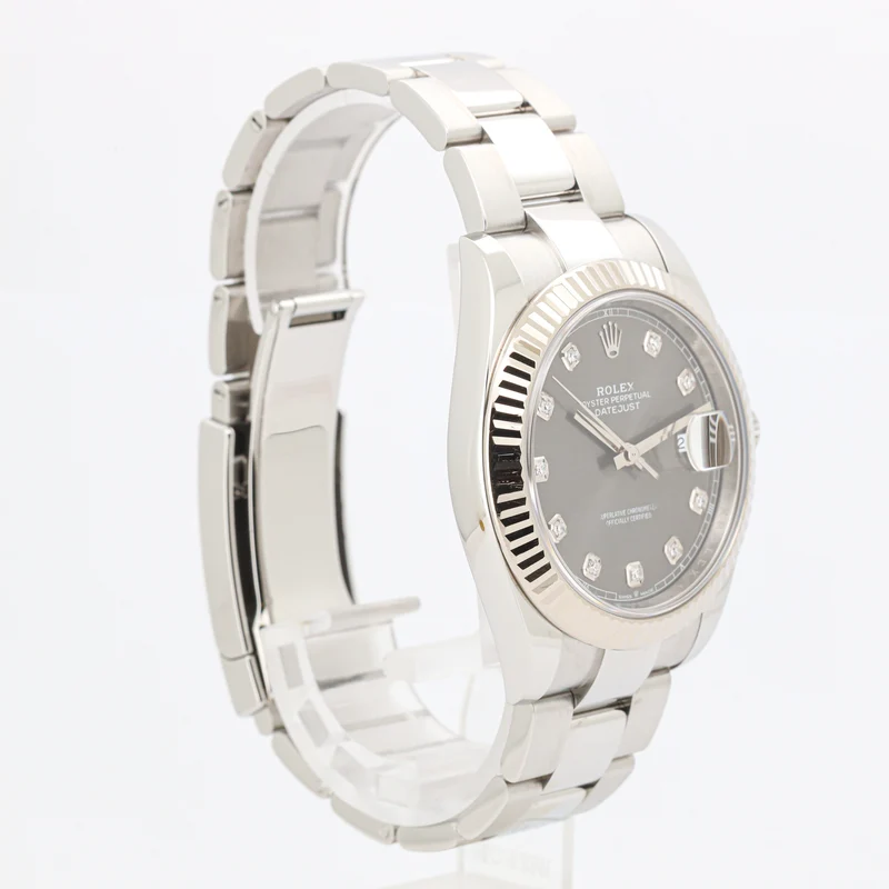 Rolex Datejust 41 126334 Rhodium Diamond Dial Qyster