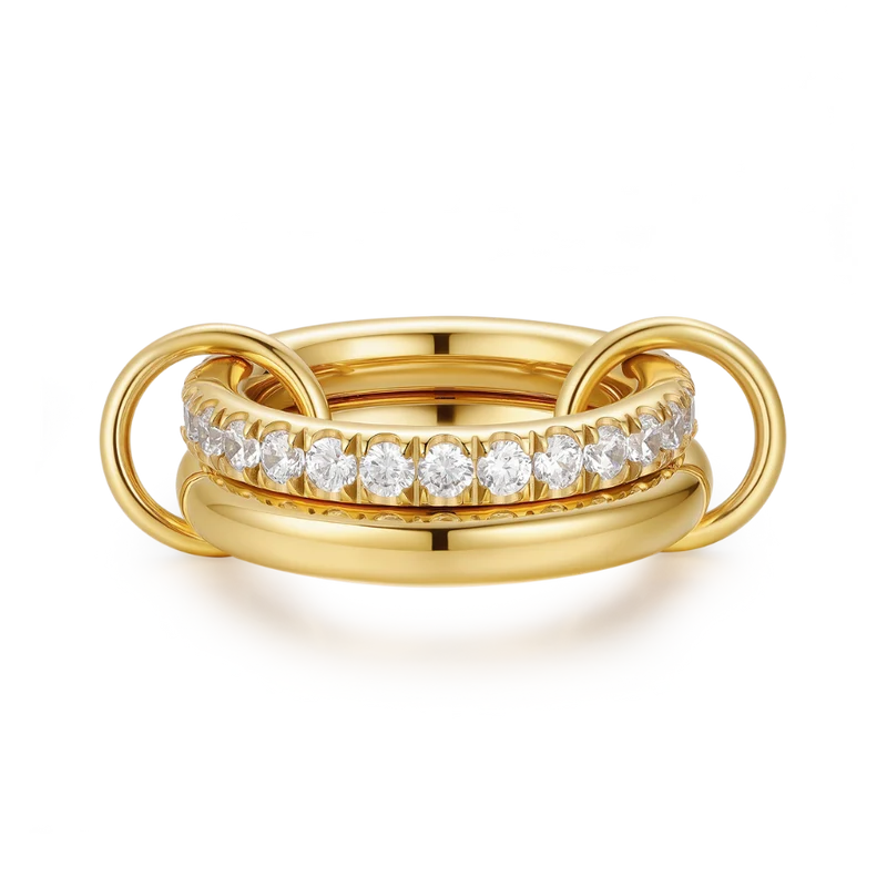 Pave Infinity Flow Ring 18K Vergoldet