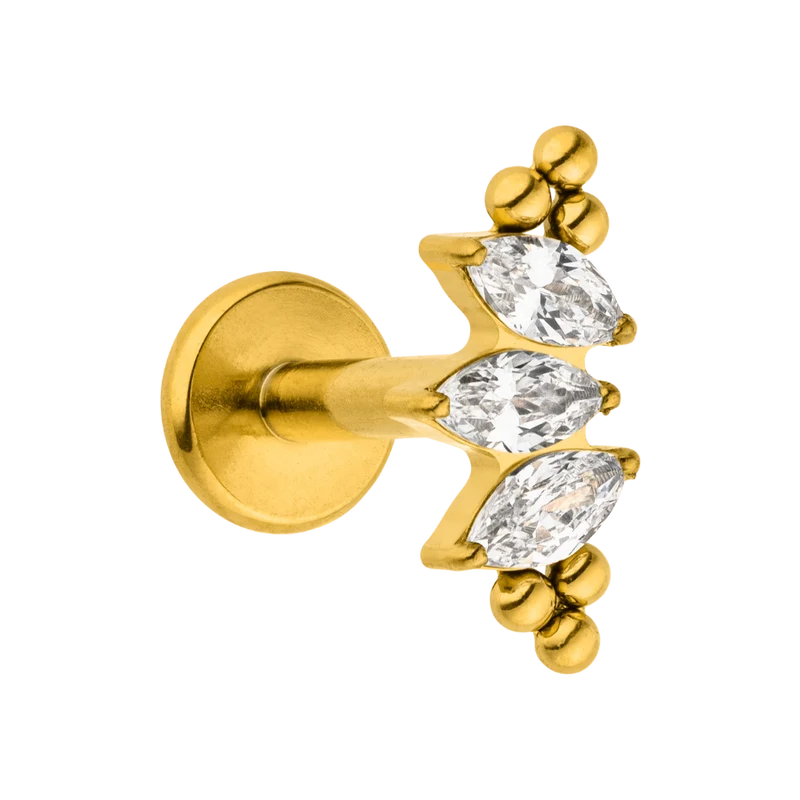 Marquise Lotus Labret Piercing - Titan