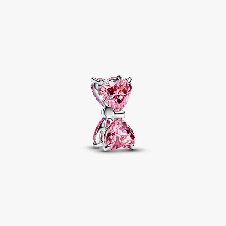Sparkling Pink Bow Charms