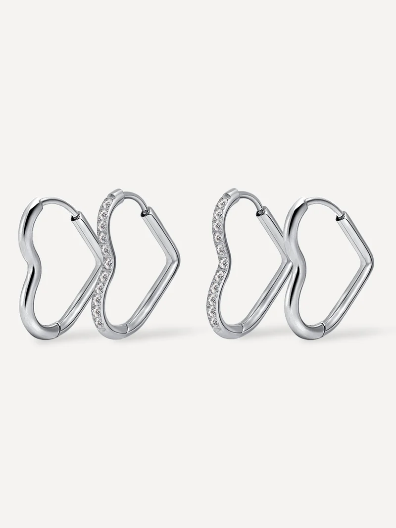 Glow & Grit Open Heart Ohrringe Set