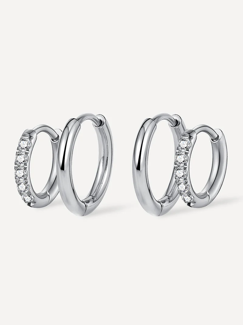 Slim & Shine Hoops Ohrringe Set