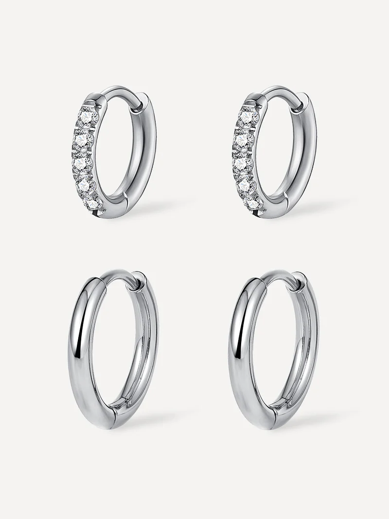 Slim & Shine Hoops Ohrringe Set