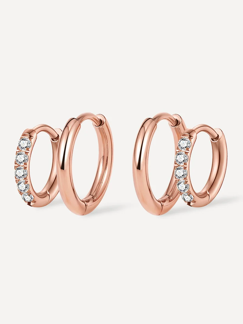 Slim & Shine Hoops Ohrringe Set