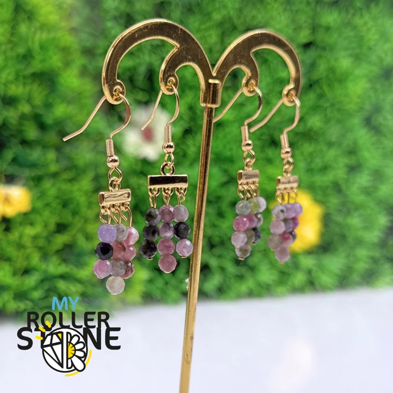 Ohrringe im Boho-Stil mit Natursteinen