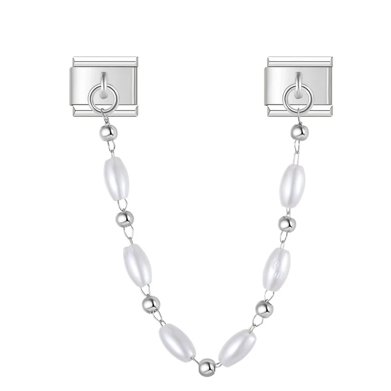 Perlen Charm-Kette Silber