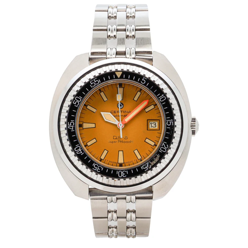 Certina DS DS-3 Super PH 1000M Vintage Diver Yellow