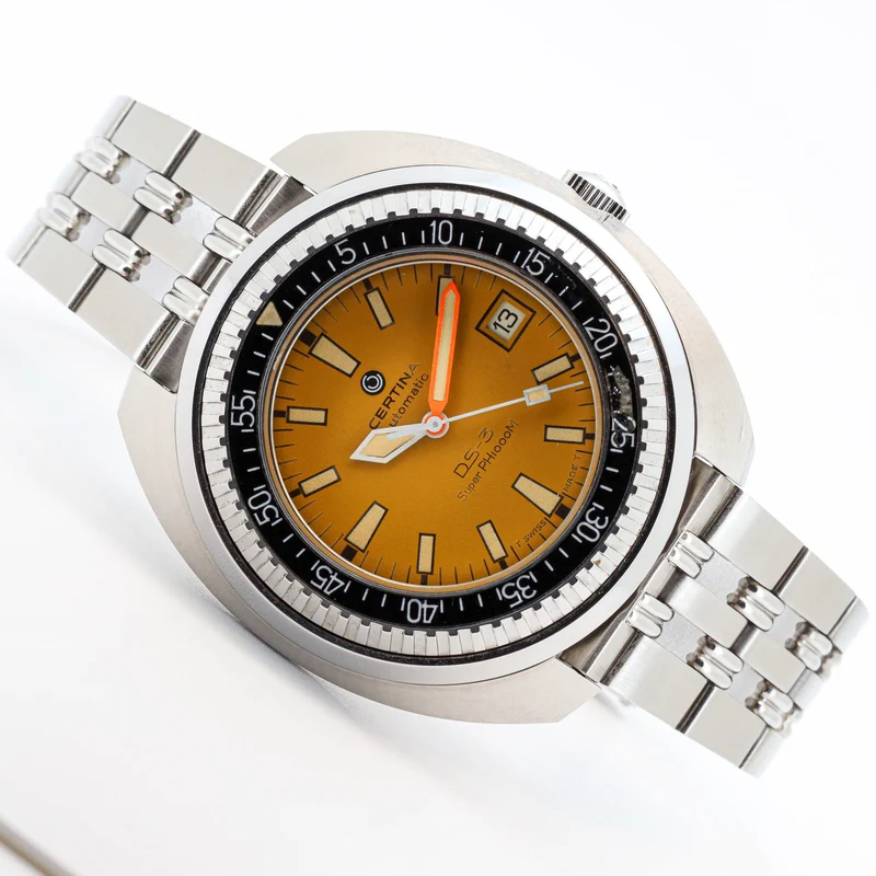 Certina DS DS-3 Super PH 1000M Vintage Diver Yellow