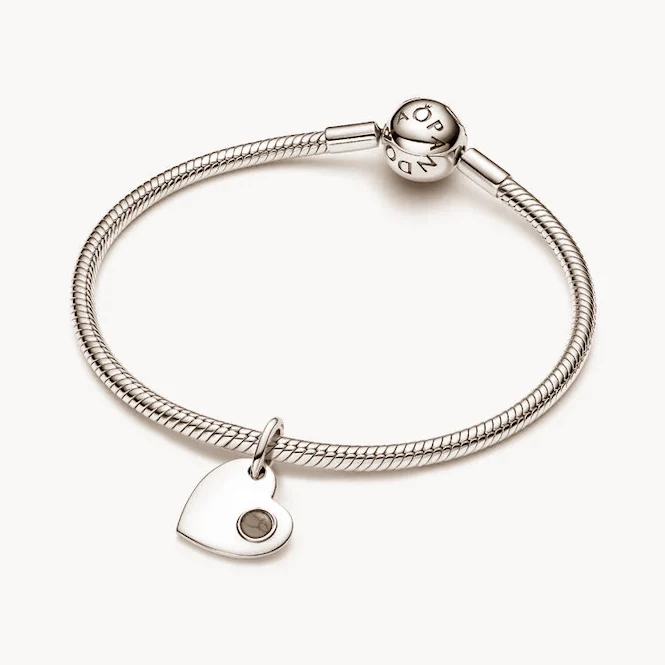 December Birthstone Engravable Heart Dangle Charms