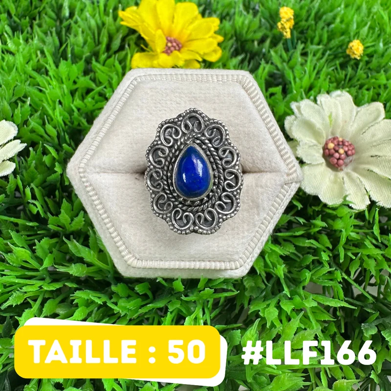 Ring aus 925er Sterlingsilber mit Lapislazuli #LLF166