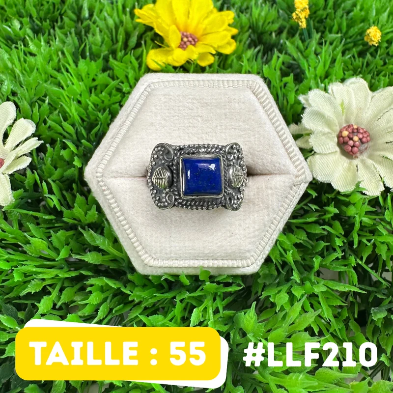 Ring aus 925er Sterlingsilber mit Lapislazuli #LLF210