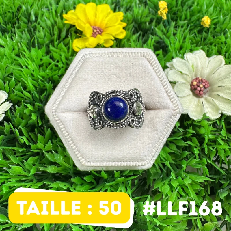 Ring aus 925er Sterlingsilber mit Lapislazuli #LLF168