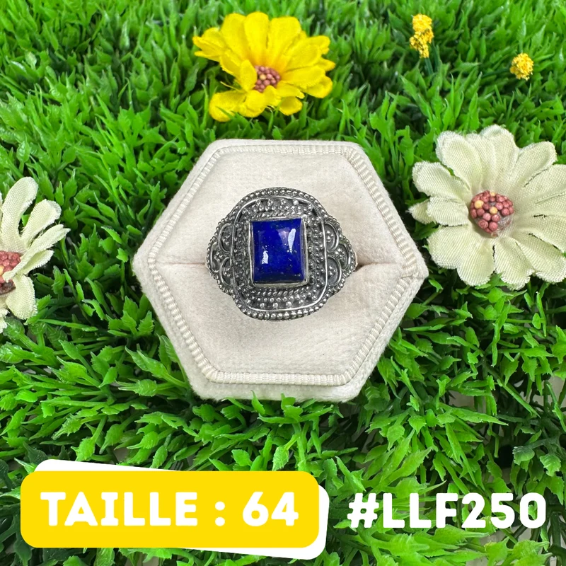 Ring aus 925er Sterlingsilber mit Lapislazuli #LLF250