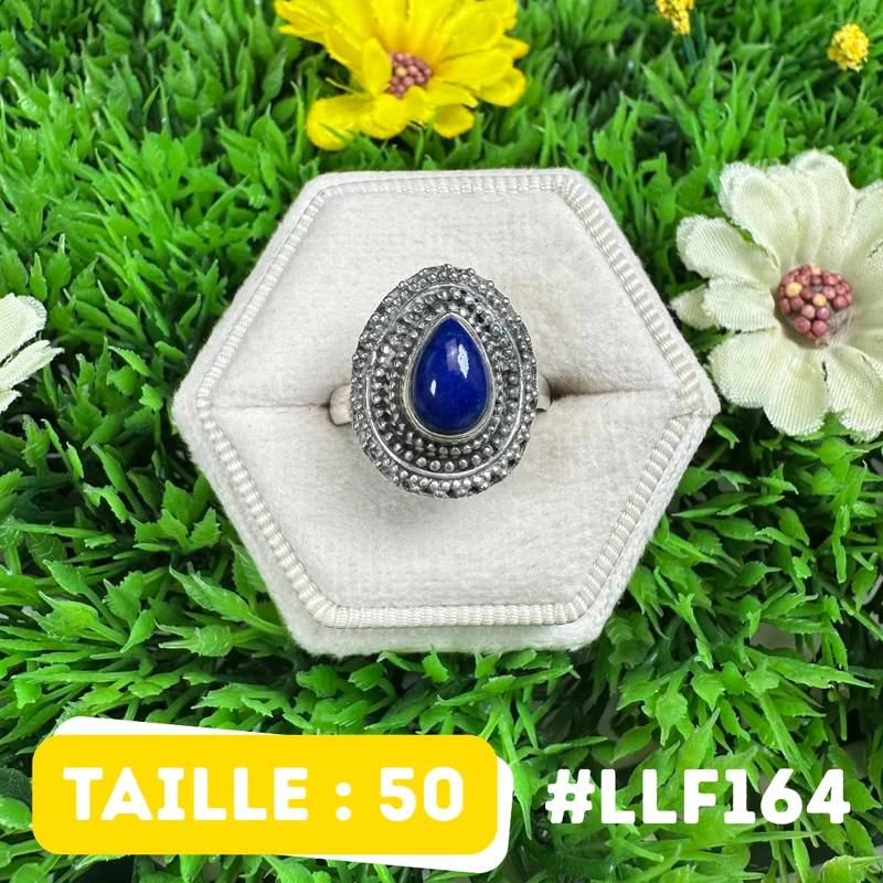 Ring aus 925er Sterlingsilber mit Lapislazuli #LLF164
