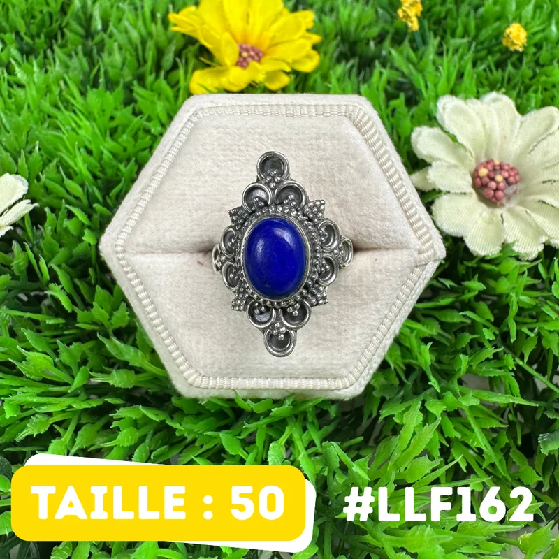 Ring aus 925er Sterlingsilber mit Lapislazuli #LLF162