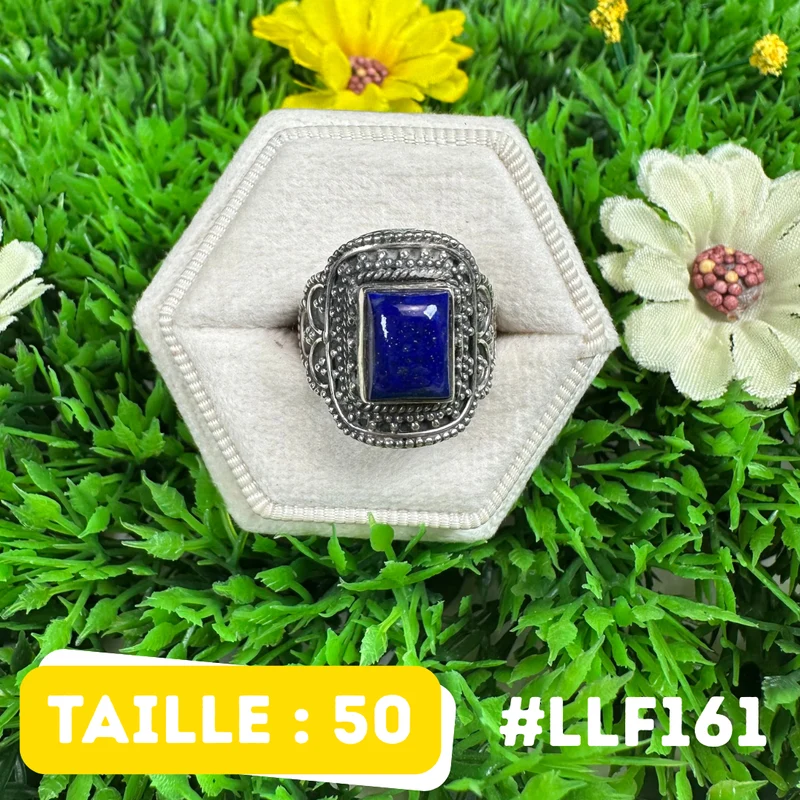 Ring aus 925er Sterlingsilber mit Lapislazuli #LLF161