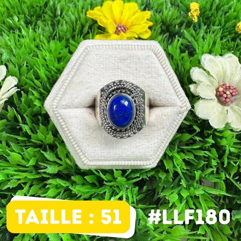 Ring aus 925er Sterlingsilber mit Lapislazuli #LLF180