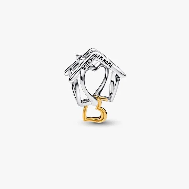 Gold Home & Heart Charms