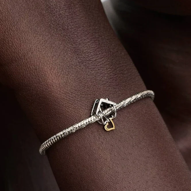 Gold Home & Heart Charms