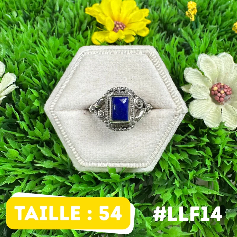 Ring aus 925er Sterlingsilber mit Lapislazuli #LLF14
