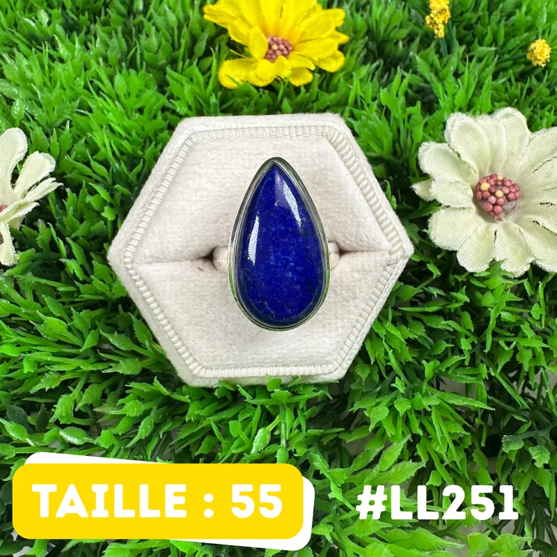Ring aus 925er Sterlingsilber mit Lapislazuli #LL251