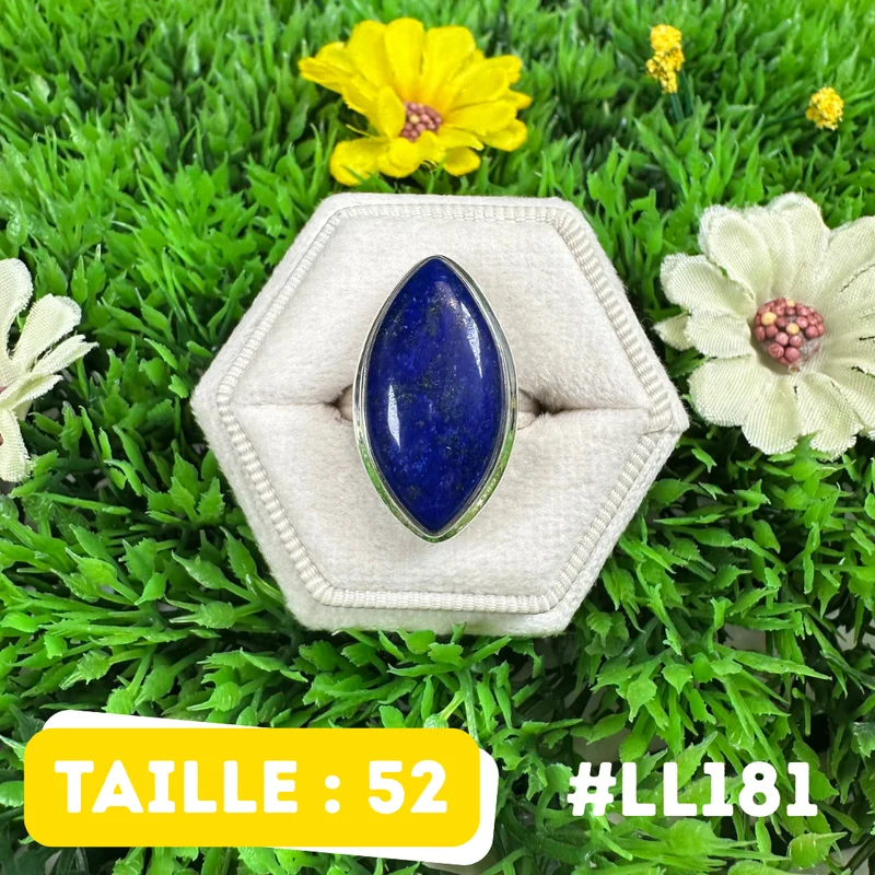 Ring aus 925er Sterlingsilber mit Lapislazuli #LL181