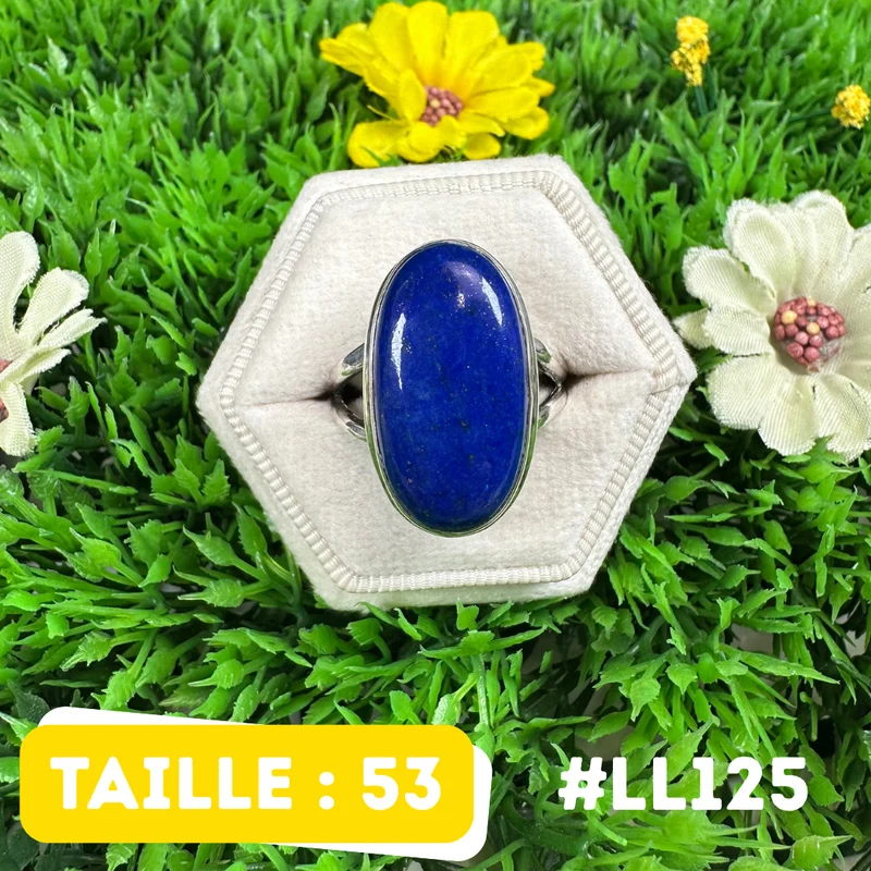 Ring aus 925er Sterlingsilber mit Lapislazuli #LL125