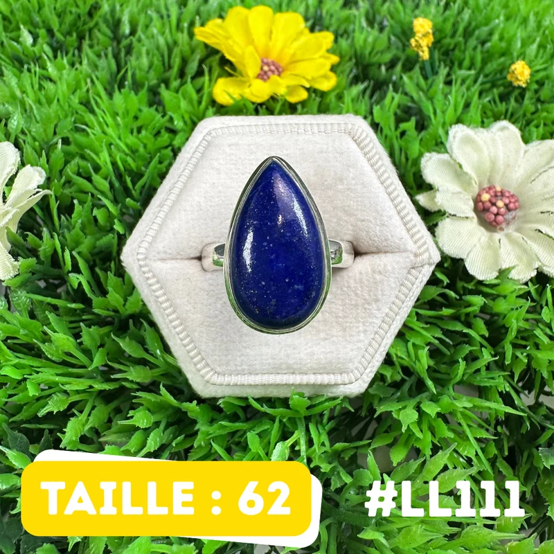 Ring aus 925er Sterlingsilber mit Lapislazuli #LL111
