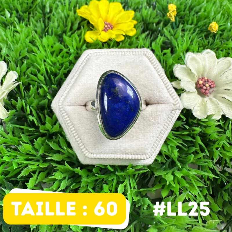 Ring aus 925er Sterlingsilber mit Lapislazuli #LL25