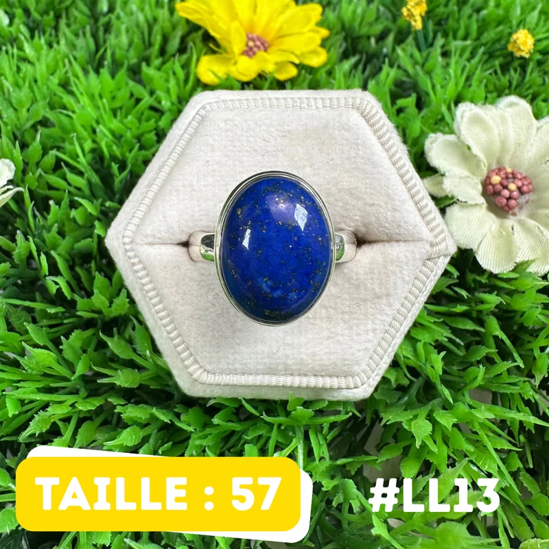 Ring aus 925er Sterlingsilber mit Lapislazuli #LL13