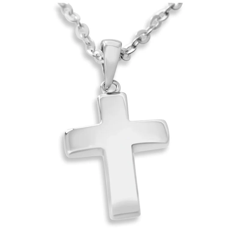 KETTE ZUR TAUFE MIT KREUZ SILBERKREUZ GRAVUR KETTE MIT ANHÄNGER TAUFSCHMUCK