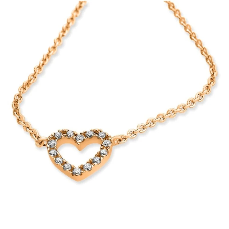 DESIGN ANHÄNGER HERZ ROSÉ VERGOLDET, SCHMUCK ONLINE