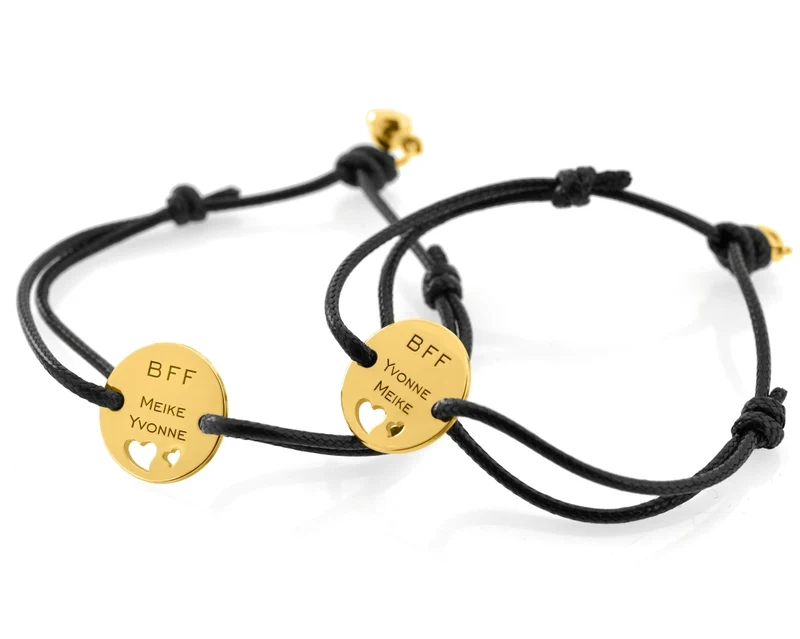 HOCHWERTIGE ARMBÄNDER MIT GRAVUR ZWEI ARMBÄNDER FREUNDINNEN ARMBAND