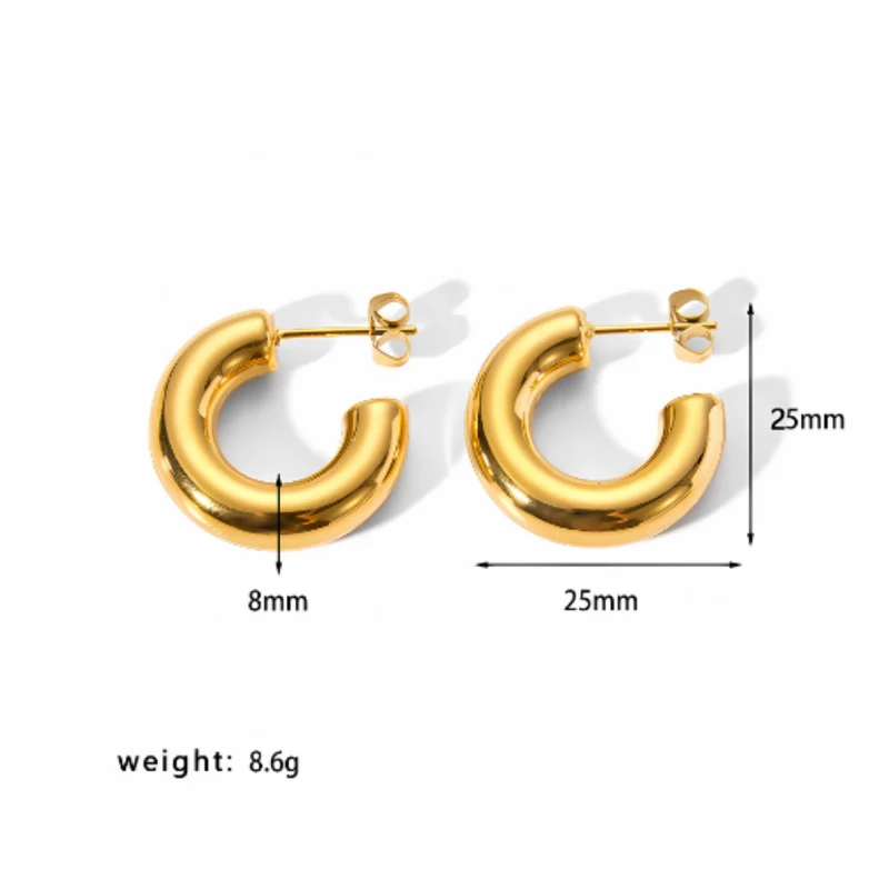 BOLD HOOP OHRRINGE 18K VERGOLDET - SMALL
